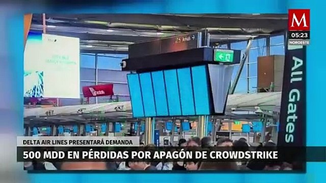 Delta Air Lines reporta perdidas de 500 mdd por apagón tecnológico causado por CrowdStrike