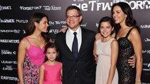 Matt Damon and Luciana Barroso Shine with Their Daughters at 'The Instigators' Premiere