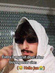 When my baigairat friend buy new sim funny video