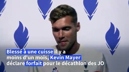 JO-2024/Athlétisme: "Je suis vaincu par mon corps" réagit Mayer après son forfait