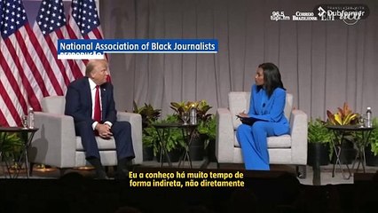 Trump ataca Kamala Harris e sugere que ela 'se tornou negra' para fins políticos  (DUBLADO)
