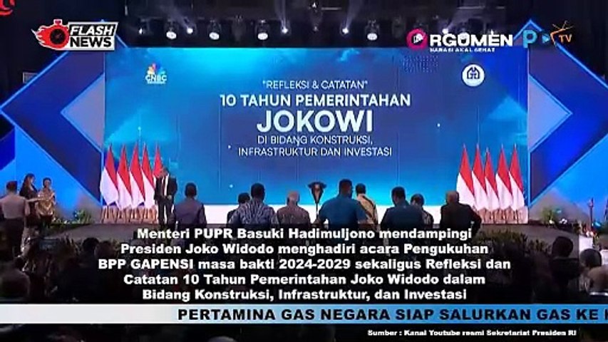 Presiden Jokowi Widodo Hadiri Acara Refleksi 10 Tahun Pemerintahan Bidang Kontruksi Dan Investasi