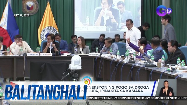 Matrix ng umano'y koneksyon ng POGO sa droga at ilegal na pagbili ng lupa, ipinakita sa kamara | Balitanghali