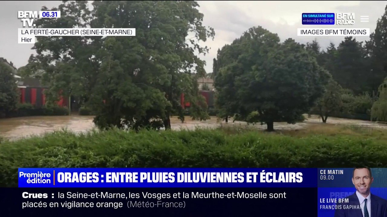 Seine-et-Marne, Vosges, Meurthe-et-Moselle... après les violents orages et les pluies diluviennes, des rues submergées par les eaux