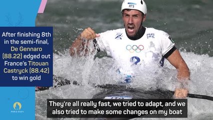 Italy's canoe slalom K-1 gold medallist says France had a 'big advantage'
