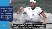 Italy's canoe slalom K-1 gold medallist says France had a 'big advantage'