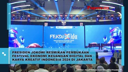 Presiden jokowi Resmikan Pembukaan Festival Ekonomi Keuangan Digital Dan Karya Kreatif Indonesia 2024 Di Jakarta
