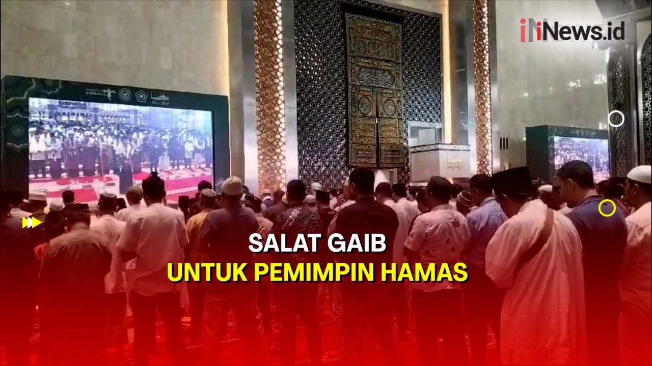 Beri Penghormatan ke Pemimpin Hamas Ismail Haniyeh, Ratusan Jemaah Ikuti Salat Gaib di Masjid Istiqlal