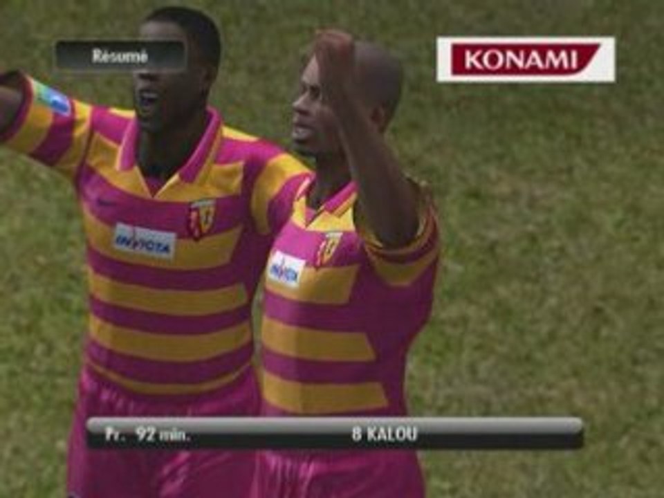 LENS PSG finale de la coupe de la ligue pes 2008