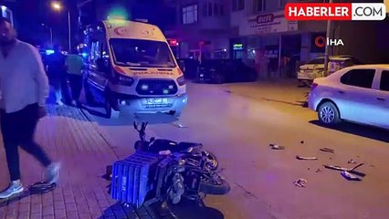 Gebze'de otomobil ile elektrikli motosiklet çarpıştı, sürücü yaralandı