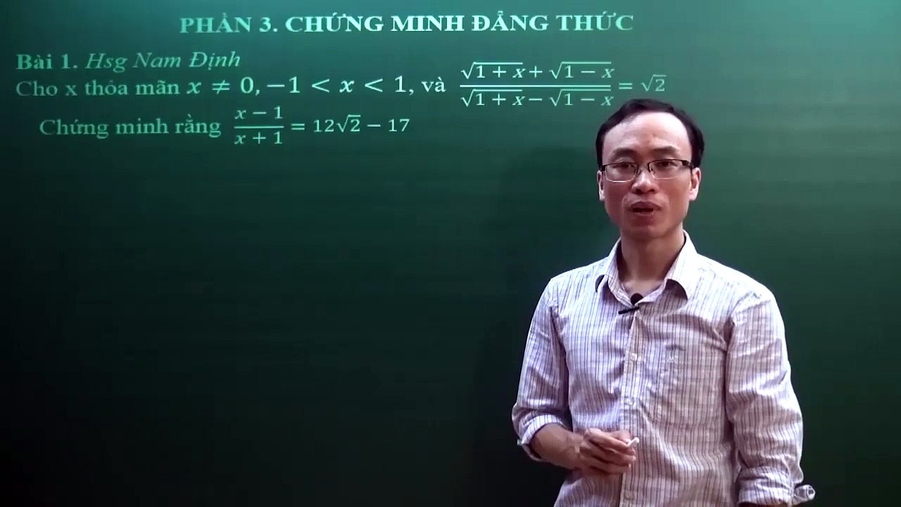 9. Bài 03. Chứng minh đẳng thức. (Luyện thi vào 10 Chuyên Toán CT1 ) - HOCMAI 2024-05-13 15_52