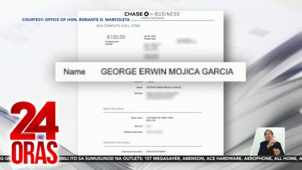 Télécharger la video: Itinanggi ni Comelec Chair Garcia ang alegasyon ni Marcoleta na may bank accounts siya sa Cayman Islands | 24 Oras (Originally aired on Aug. 1, 2024 )