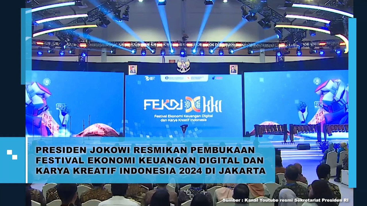 Presiden Jokowi Resmikan Pembukaan Festival Ekonomi Keuangan Digital dan Karya Kreatif Indonesia 2024 di Jakarta