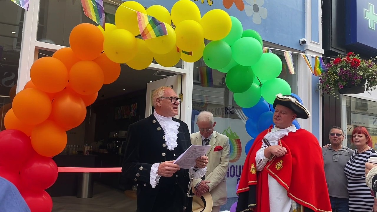 Cumbria's High Sherriff opens the Proud & Diverse Cumbria hub and cafe in Whitehaven