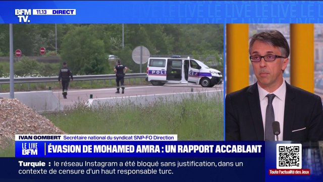 Ivan Gombert (SNP-FO Direction) sur l'évasion de Mohamed Amra: C'est un raté, car les magistrats disposaient d'informations qui selon eux ne justifiaient pas une transmission à l'administration pénitentiaire