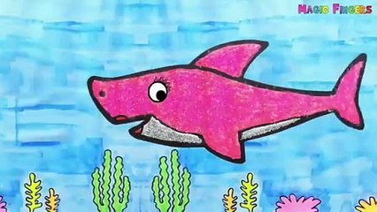 Learn How to Draw Pink Mommy Shark _ Easy Drawing for Kids #37