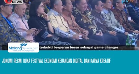 Jokowi Resmi Buka Festival Ekonomi Keuangan Digital dan Karya Kreatif