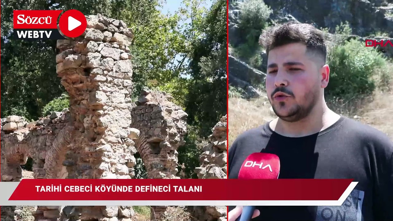 Tarihi Cebeci köyünde defineci talanı
