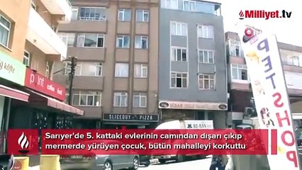 5. kattaki evin pencerisinde kaydedildi: Herkes korkudan titredi