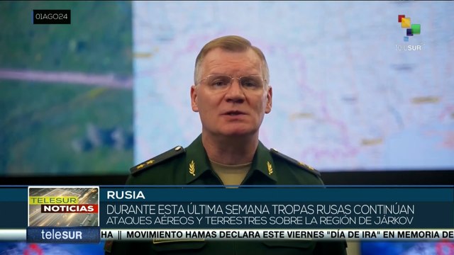 Tropas rusas continúan ataques aéreos y terrestres sobre la región de Járkov