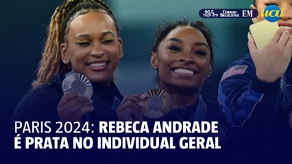 Rebeca Andrade é prata no individual geral da ginástica em Paris-2024