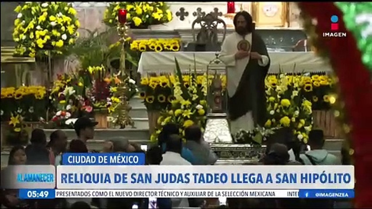 Reliquia de San Judas Tadeo llega a la Iglesia de San Hipólito en la CDMX