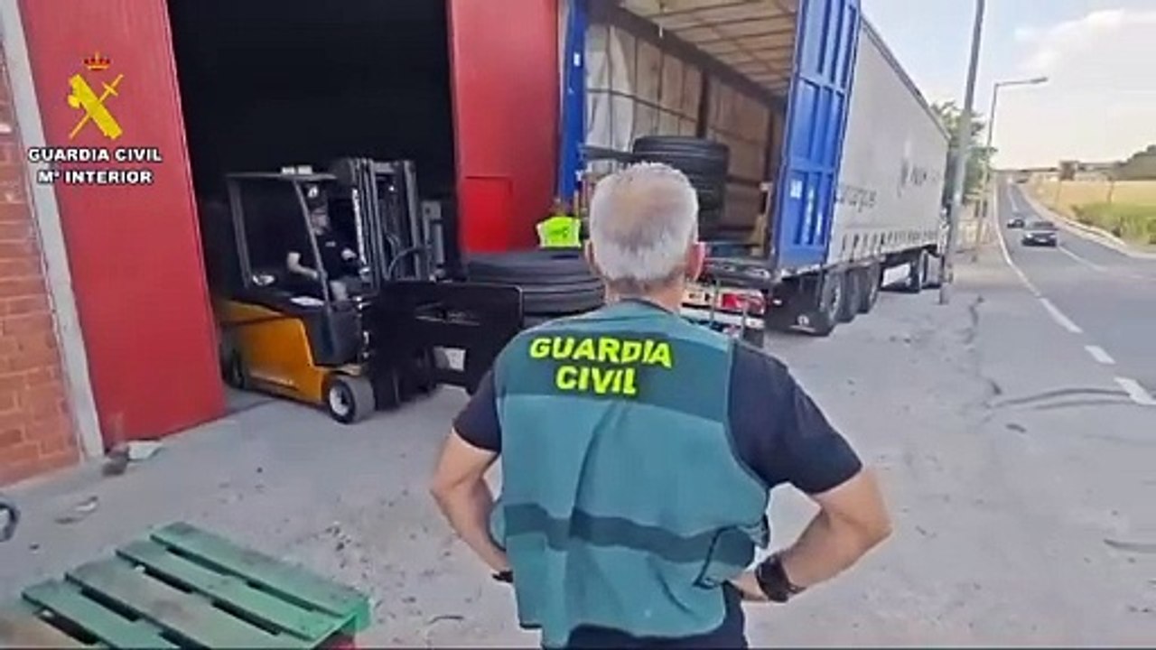 Registro realizado por la Guardia Civil en la Operación Retanajo