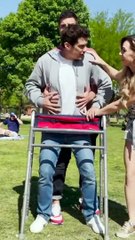 Man Cuting Half On A Bike