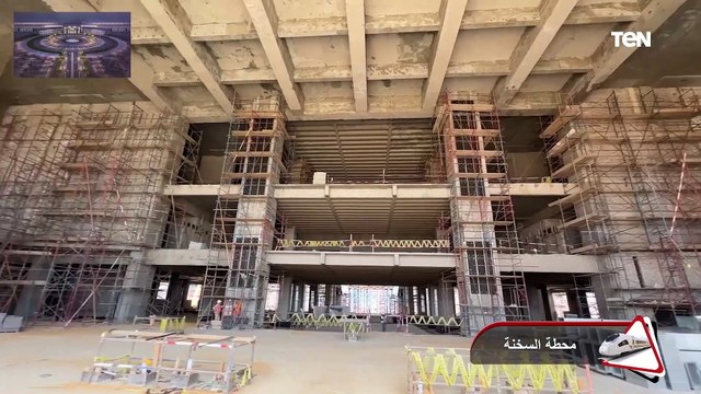 أحدث تصوير جوي لتقدم أعمال تنفيذ مشروع الخط الاول من شبكة القطار الكهربائي السريع