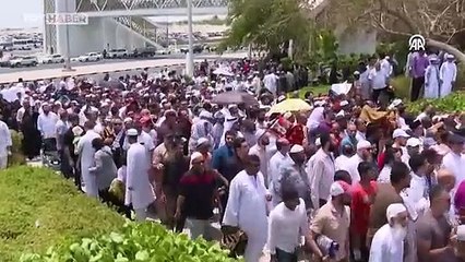 Şehit Haniye'ye Katar'da veda ediliyor