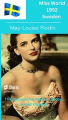 Miss World 1952 Sweden I The Second Miss World I May-Louise Flodin