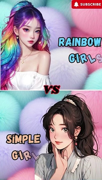 #rainbow vs simple ❤️#nails #lipstick #eyemakeup ️#purse #dress #shorts #trending #gift