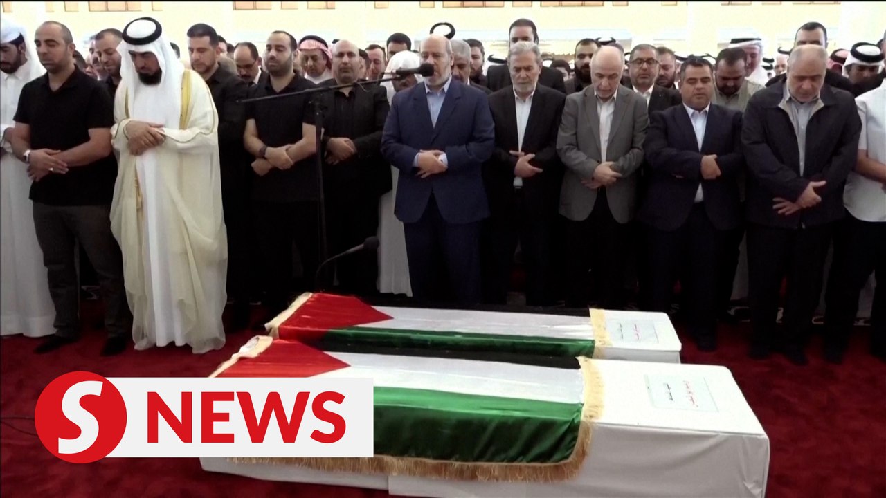 Officials, mourners attend funeral of assassinated Hamas chief Haniyeh