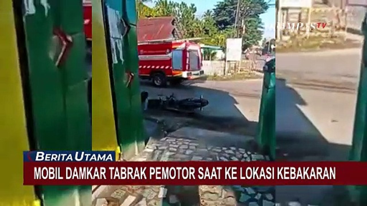 Viral, Mobil Damkar Tabrak Pengendara Motor Saat ke Lokasi Kebakaran!
