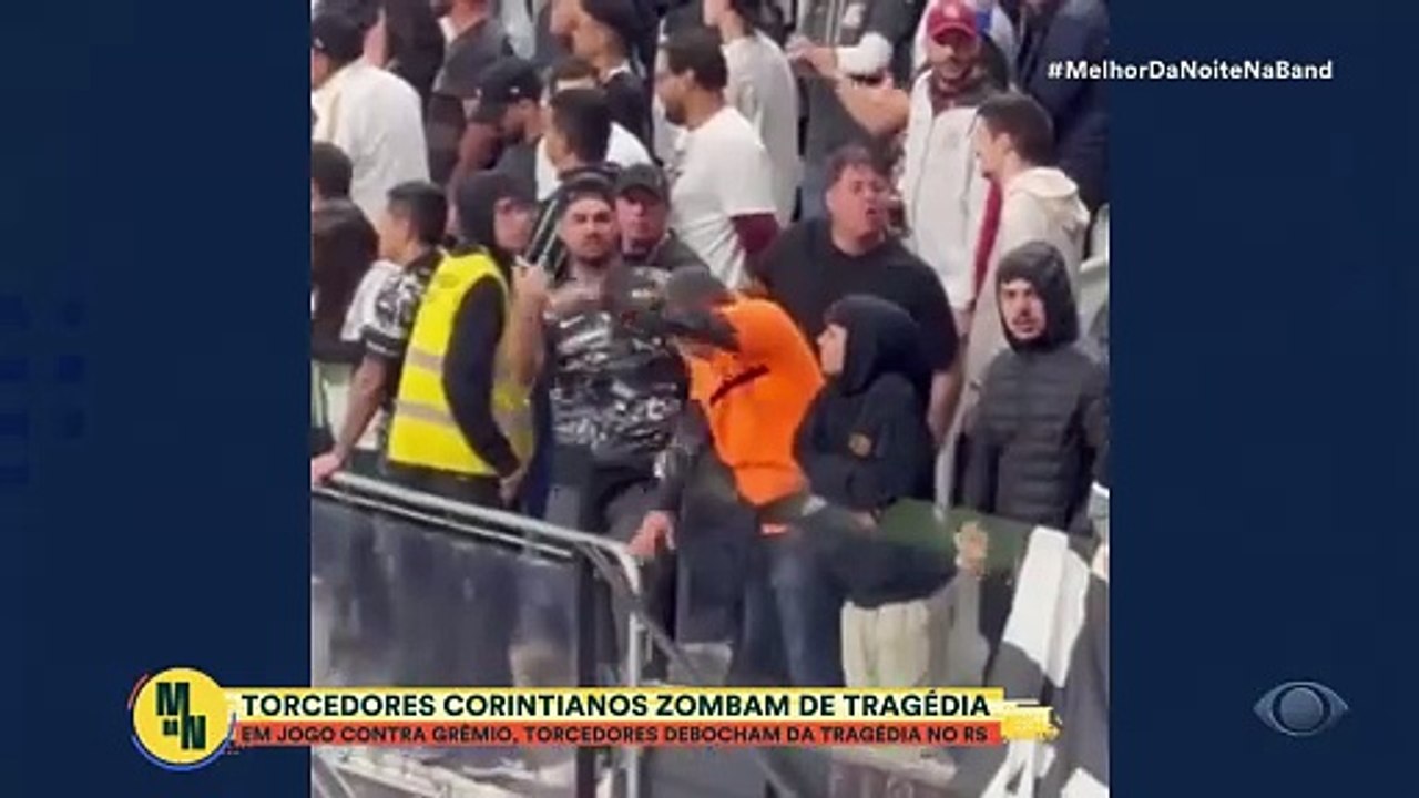 Torcedores corintianos debocham da tragédia do RS durante jogo contra o Grêmio