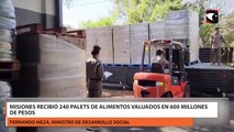 Misiones recibió 240 palets de alimentos valuados en 600 millones de pesos