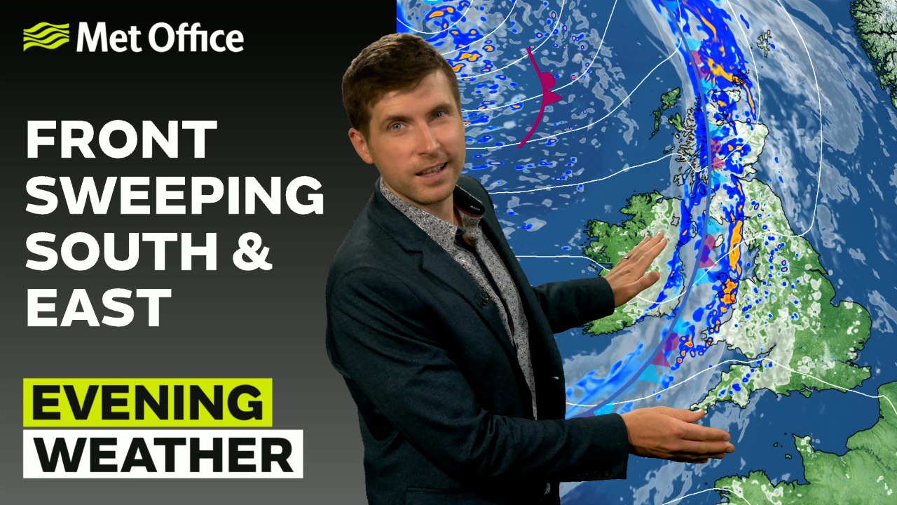 Met Office Evening Weather Forecast 02/08/24 - Cloud and rain with ...