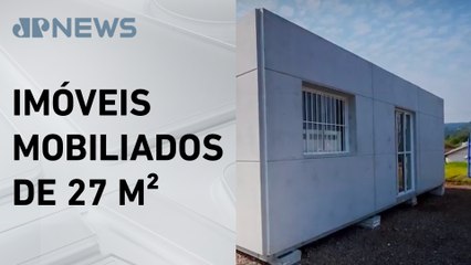 Governo instala casas temporárias para famílias no RS