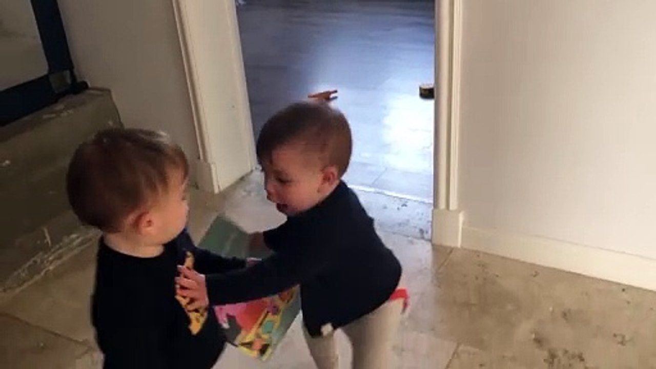 Twins fighting.#Funybaby