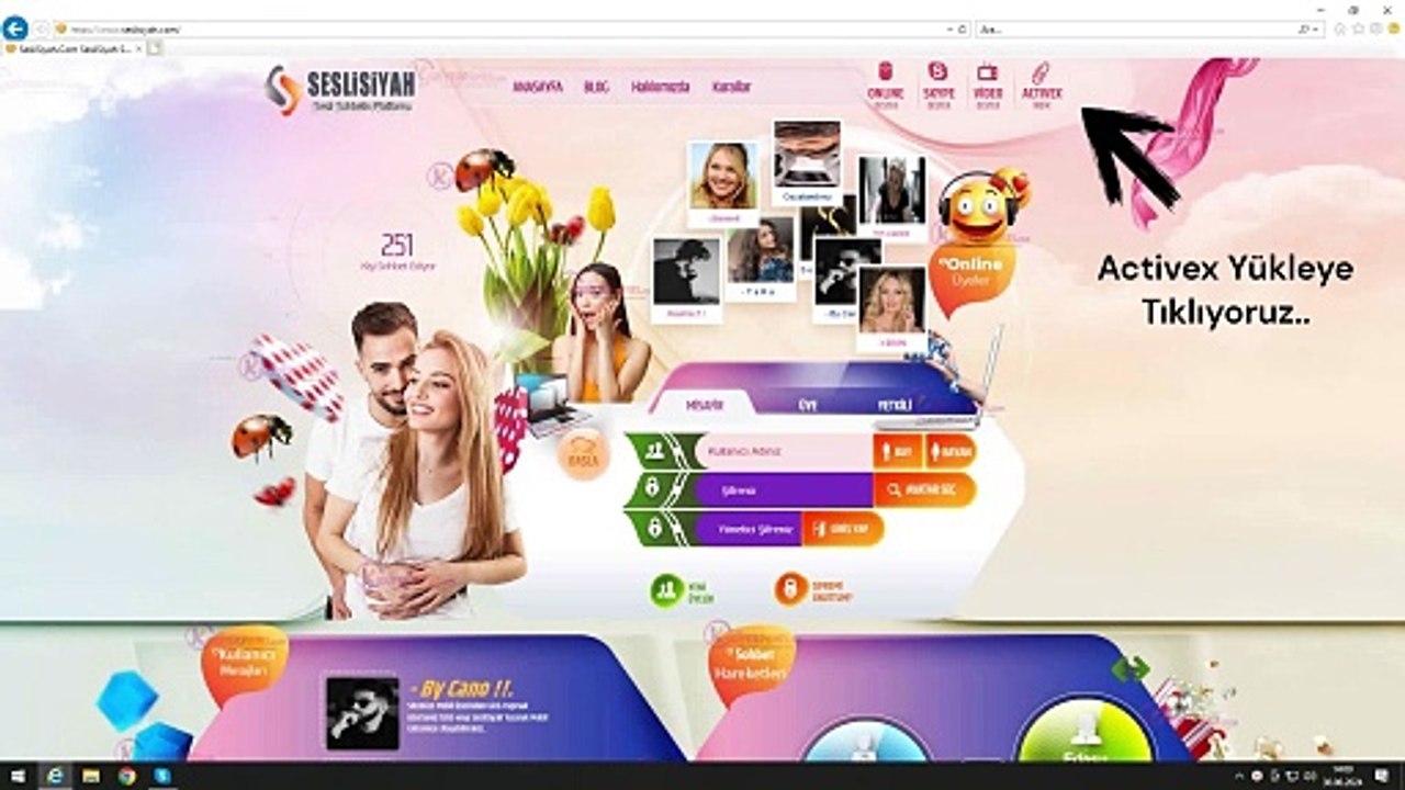 SesliSiyah.COM Sesli ve Görüntülü Chat Sitesine Giris ( Activex Yüklemek )