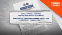 Peralatan Darjah Kebesaran SSAP palsu dirampas