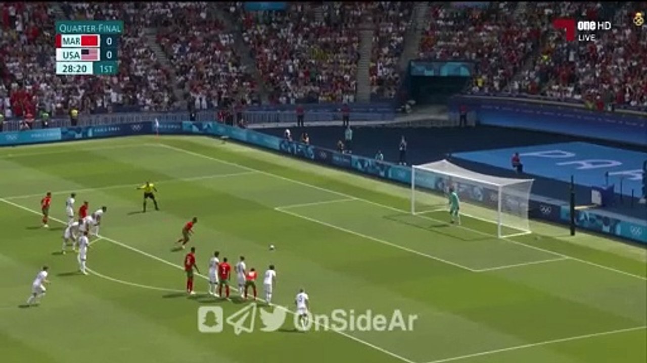 هدف المنتخب المغربي الاول ضد المنتخب الامريكي سفيان رحيمي