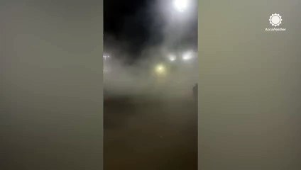 Chaotic scene as severe storm interrupts Kansas softball game