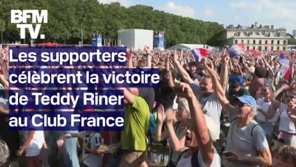 JO: les fans exultent au Club France après la victoire de Teddy Riner