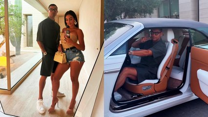 Georgina Rodríguez presume su paseo por Madrid junto a Cristiano Ronaldo en su Rolls-Royce