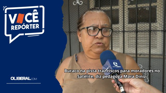 Buraco na pista traz riscos para moradores no Satélite, diz pedagoga Mara Diniz