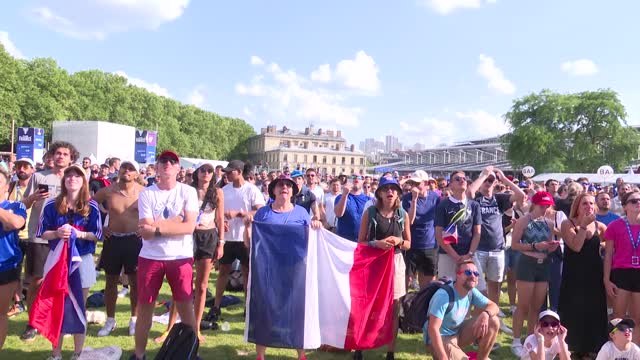 French fans celebrate Teddy Riner's historic fourth Olympic gold medal