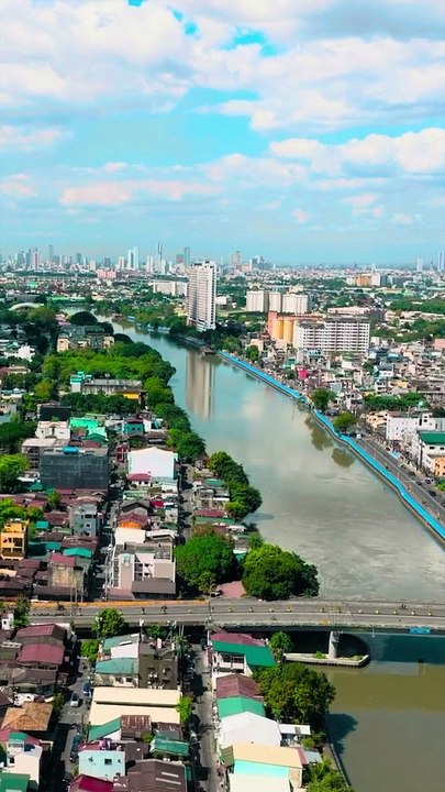 Manila, Philippines  by Drone - 4K Video Ultra HD