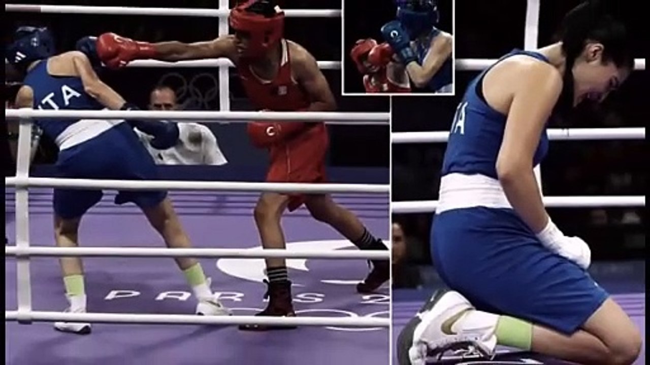 Angela Carini 'WALKS OUT' in Tears in 46 seconds REFUSE to Fight against Trans Imane Khelif