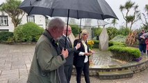 Watch as a minute's silence takes place at the Kaye Memorial Gardens in memory of the Summerland victims